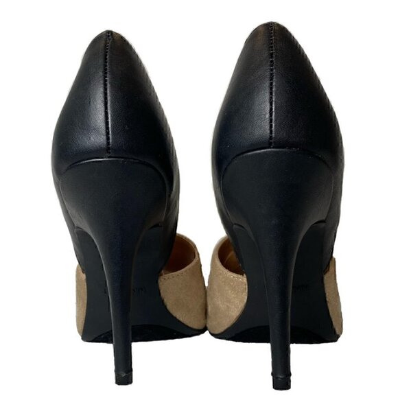 Nine West Tan and Black Peep Toe Pumps - NWB - Picture 4 of 4